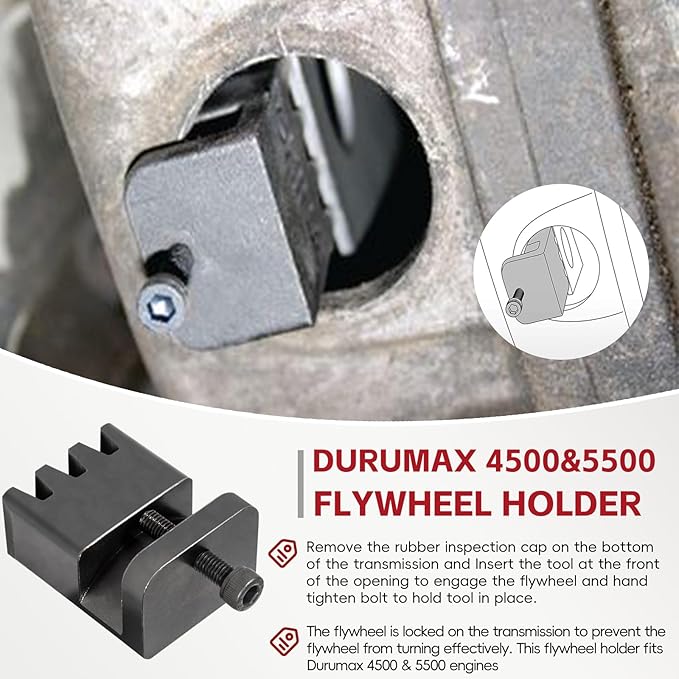 Sunluway 22100 Flywheel Locking Tool with 36mm 3/4" Drive Harmonic Balancer Socket for 6.6L Duramax Engine