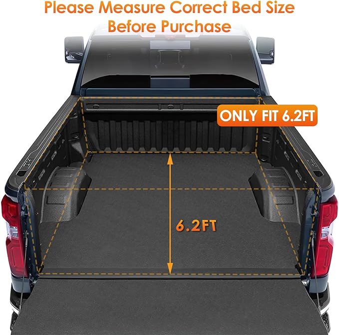 Nilight Soft Tri-fold Truck Bed Tonneau Cover Compatible with Chevy Colorado/GMC Canyon 2015 2016 2017 2018 2019 2020 2021 2022 2023 2024 2025-6.2 ft