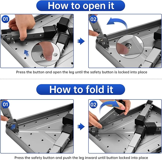 RV Step Stool Foldable Adjustable Height Sturdy Metal Stable Step Ladder with a Non-Slip Platform Camper Step Stool with Non-Slip Rubber Feet, Easy to Carry (3-Level)