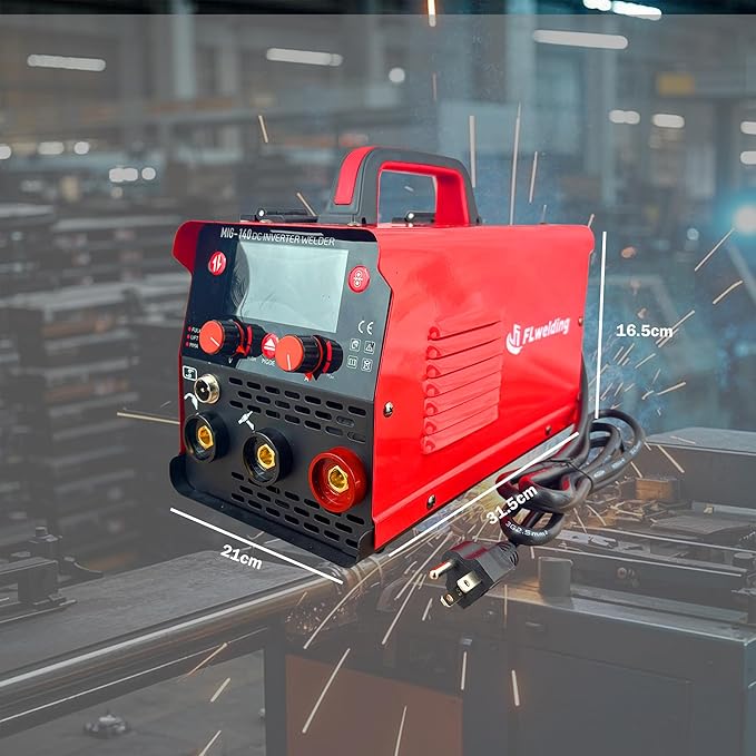 FLwelding 140A MlG Welder Flux Core.Dual Voltage110V/220V,MIG Welder Gasless Flux MlG/Lift TlG/Stick 3 in 1 Welding Machine synergic ControlIGBT Inverter Multiprocess Portable Wire Feed Welder.