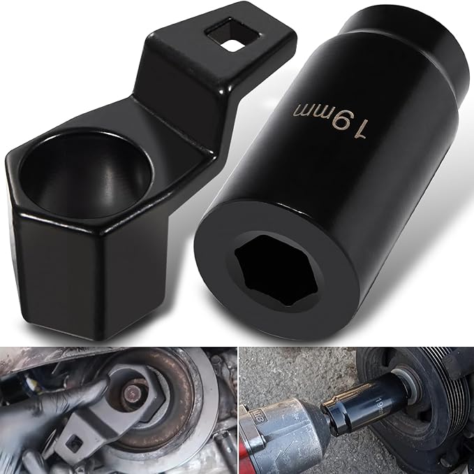 19 mm Harmonic Balancer Socket & 50mm Crankshaft Crank Pulley Wrench Holder Tool Compatible with Honda and Acura Engines | 77080 19mm Crank Bolt Socket | 2 Pack