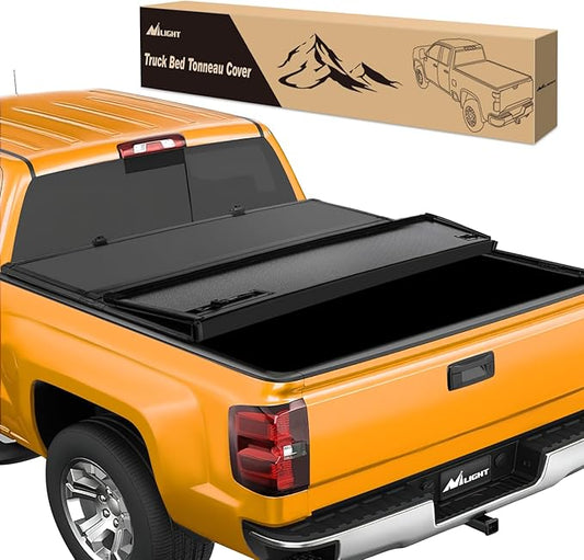 Nilight Hard Tri-fold Truck Bed Tonneau Cover Fits for Chevy Silverado 1500/GMC Sierra 1500 2019 2020 2021 2022 2023 2024 2025-6.7ft