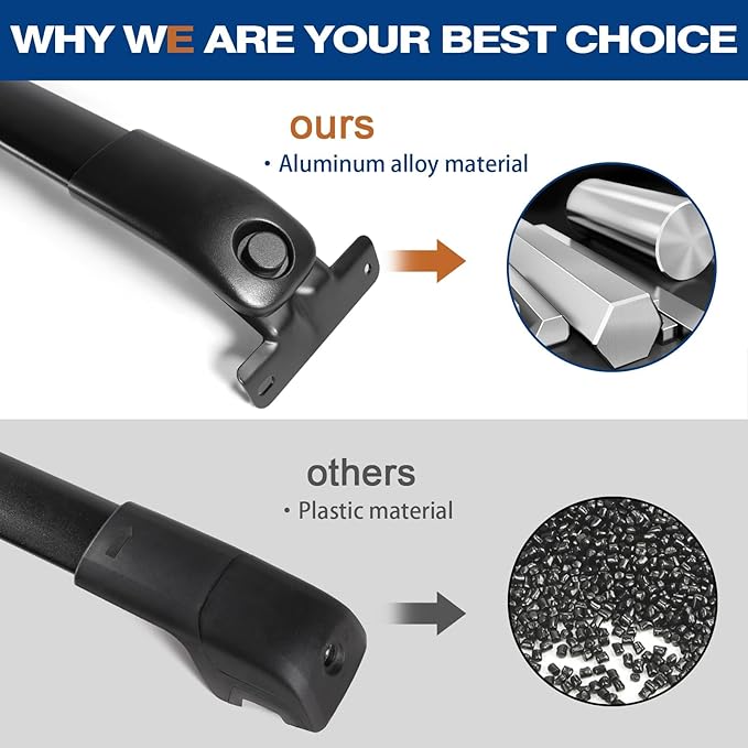 220lbs Roof Rack Cross Bars Compatible with Chevy Chevrolet Traverse 2022 2023 2024 2025 2026, Heavy Duty All-Metal Aluminum Roof Rails Crossbars Cargo Canoe Black