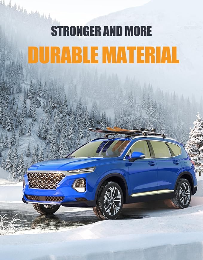 KINGGERI Roof Rack Cross Bars Compatible with 2019-2023 Hyundai Santa Fe & Santa Fe Hybrid, 220lbs Lockable Anti-Theft Aluminum Roof Rails Crossbars Cargo Carrier Bag Black