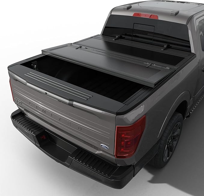 Tutel Low Profile Hard Shell Flip-Up Truck Bed Tonneau Cover|Fits 2015–2026 Ford F-150 5'5" Bed (66") - TTLTMLPFU016