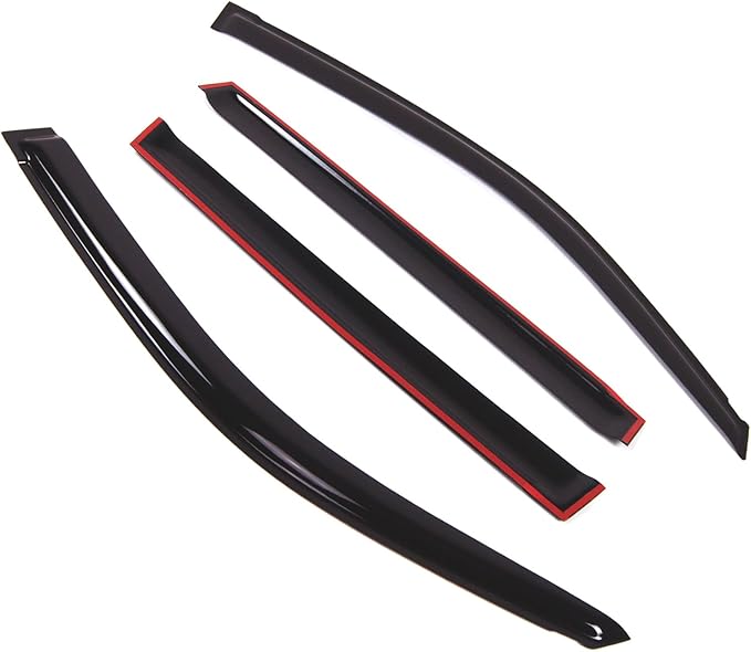 Tuningpros WD2-847 Dark Smoke 4 Pcs Set Window Visor (Outside Mount) Deflector Rain Guard Compatible with 2010-2016 Lexus GX460