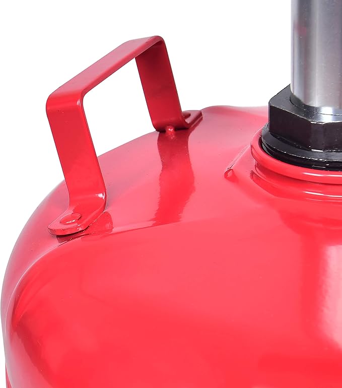 Aain 5 Gallon Oil Drian Portable Steel Oil Drain, Waste Oil Drain with Wheel, Adjustable Height, Red (AODT-5)