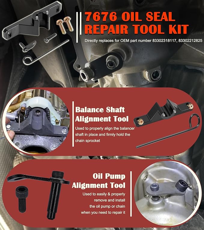16PCS Engine Camshaft Timing Locking Tool Kit Fits for BMW N20 N26 Engines, with 2801 Flywheel Holder + 7676 Oil Seal Repair Kit + Fuel Injector Removal Tool, Engine Alignment Locking Timing Tool Kit