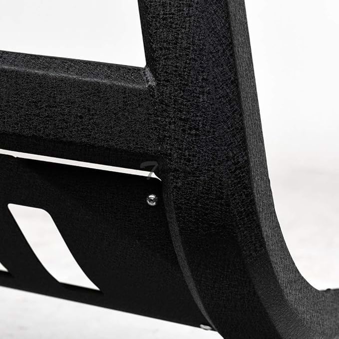 Textured Black AVT Style Aluminum LED Light Bull Bar Brush Push Front Bumper Grill Grille Guard with Skid Plate Compatible with 05-07 Jeep Grand Cherokee / 06-10 Commander