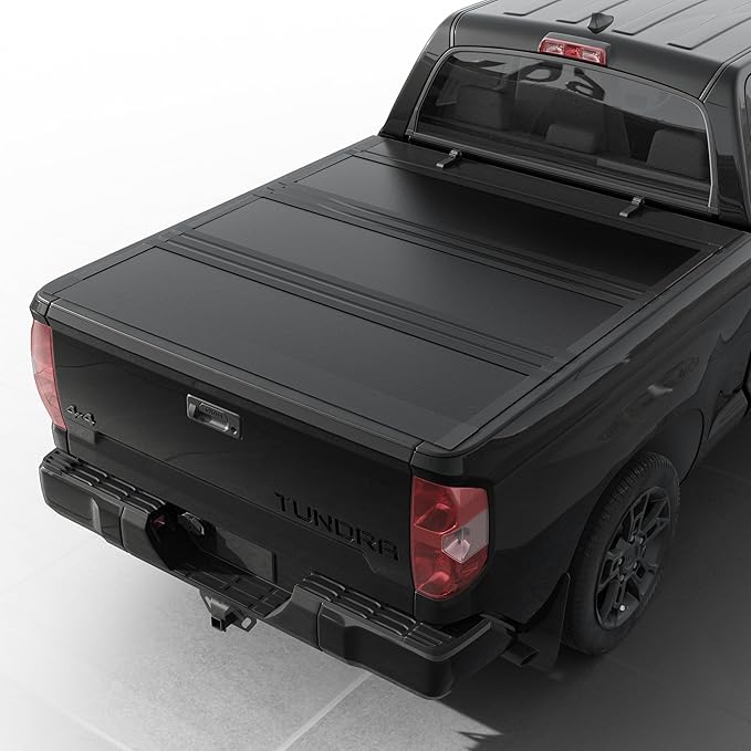 Tutel Low Profile Hard Shell Flip-Up Truck Bed Tonneau Cover|Fits 2007–2021 Toyota Tundra 5'6" Bed (66.7") - TTLTMLPFU026