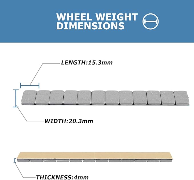 1/4 Oz Stick on Wheel Weights (1box，576pcs,144oz), Grey Adhesive Backed Wheel Weights for Cars, Trucks, SUVs, Motorcycles, Low Profile