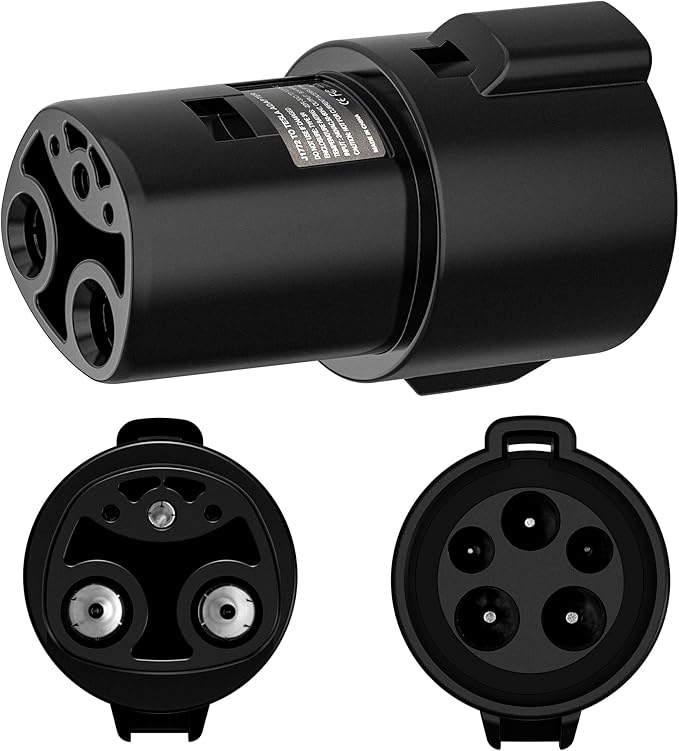 J1772 to Tesla Adapter, Max 80A 250V for Model 3 Y S X, Fast & Seamless Charging at SAE J1772 Stations – Essential for Tesla Owners