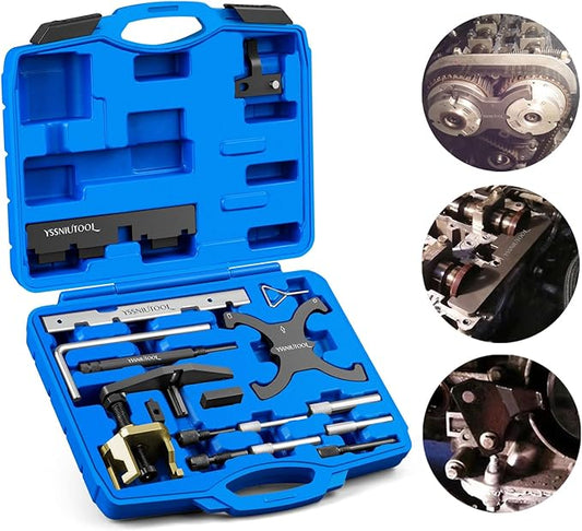18pc Timing Tool for Ford, Engine Timing Tool Kit Camshaft Flywheel Locking Tools for Ford Fiesta Fusion Escape Mazda 1.4 1.6 1.8 2.0 Di/TDCi/TDDi ECOBOOST 1.6 Ti-VCT 1.5 1.6 VVT 2.5L Replace 303-1097