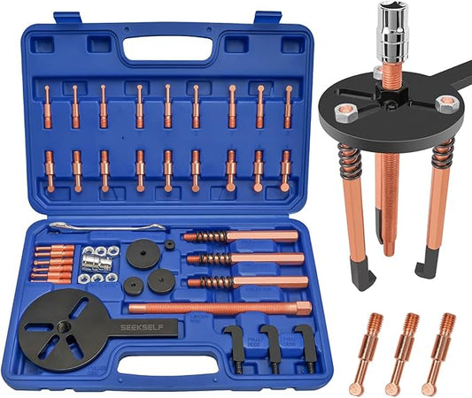 36-in-1 Bearing Puller Set, Inner Bearing Puller Separator Kit, Blind Hole Bearing Removal Tool Bearing Disassembly Gear Puller, Blue
