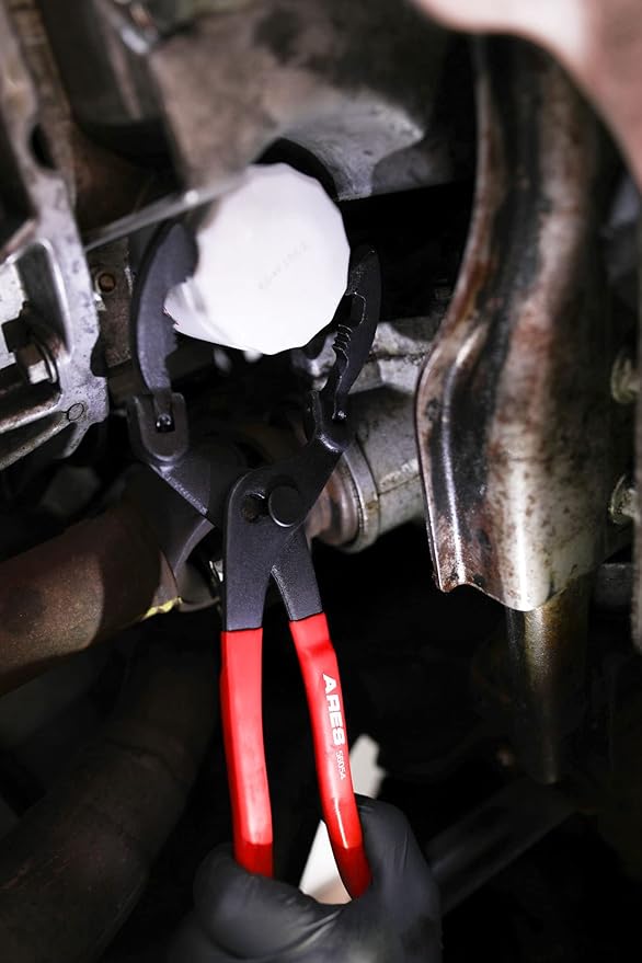 ARES 56054-13-Inch Oil Filter Pliers – 2-1/4-Inch to 4-3/4-Inch Jaw Opening - Adjustable Oil Filter Wrench Features Long Handles with Nonslip Grips and Multiposition Swivel Jaw Design