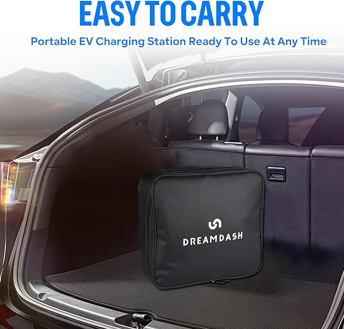 Portable Level 2 Ev Charger for All SAE J1772 EVs, 25ft ETL Listed Electric Vehicle Charger, Smart Adjustable 6-16A,120-240V, Timer Function,Weatherproof IP66 with NEMA 6-20 Plug