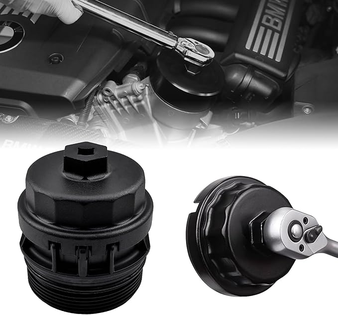 64 mm x 14 flutes Oil Filter Wrench Removal tool Compatible with Toyota Lexus (Black)