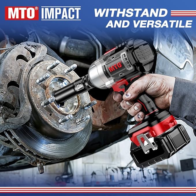 MTO 1/2" Drive 13mm Deep Impact Socket, 6 Pt. Metric Socket, CR-MO Steel & Anti-Corrosion Coating for Heavy-Duty Use