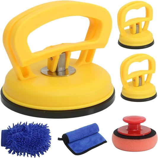Car Dent Repair Kit, Dent Puller Kit Auto Body Dent Remove, Yellow Suction Cup Dent Puller Car Dent Pop Out Tool Dent Remover