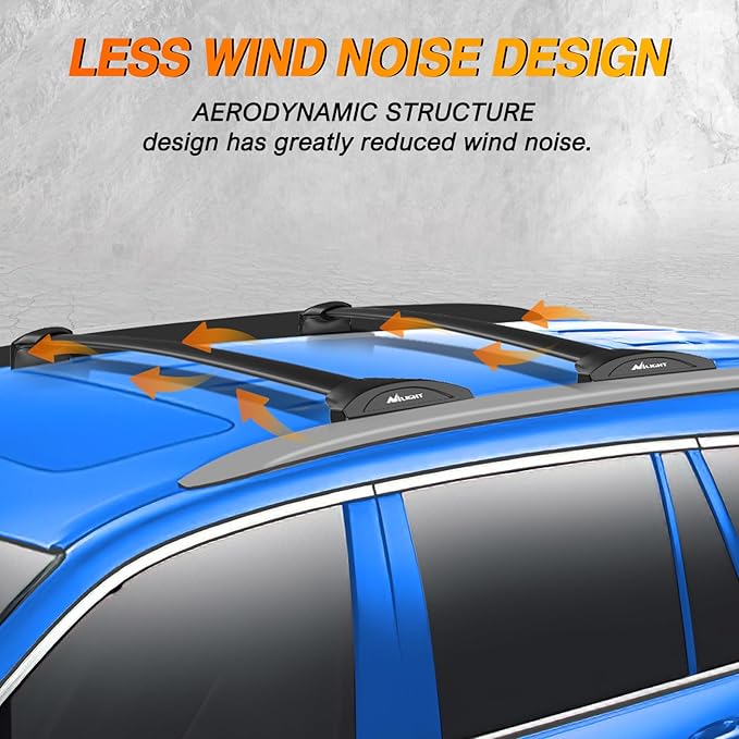 Nilight Roof Rack Cross Bars Fit for Honda Pilot 2016 2017 2018 2019 2020 2021 2022 LX EX EX-L with Flush Rails Fixed Point Adjustable Aluminum Crossbars Luggage Box Bike Kayak Snowboard Cargo Carrier