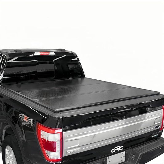 Hard Tri-Fold Truck Bed Tonneau Cover Compatible with 2004-2014 Ford F-150 and 2006-2014 Lincoln Mark LT Styleside 6.5FT (78.8") Bed Fiberglass Waterproof Cover