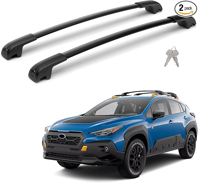 220Lbs Lockable Roof Rack Crossbars Compatible with 2024 2025 Crosstrek Wilderness, Heavy Duty Aluminum Anti-Corrosion Cross Bar Fit Luggage Luggage Kayaks Bicycles Snowboard