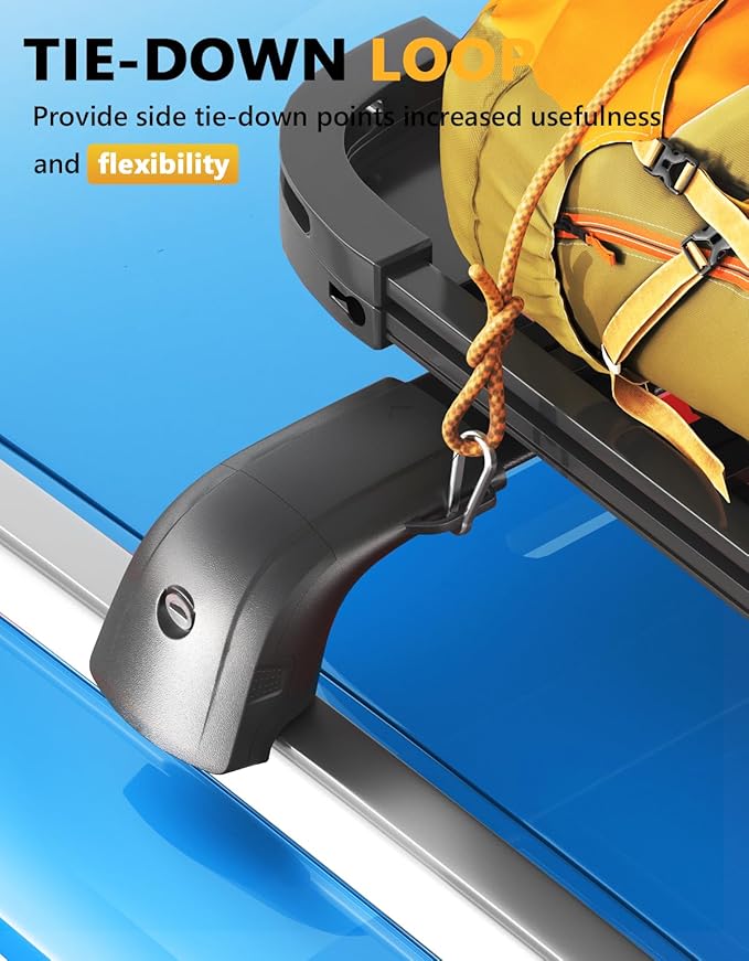 Tuyoung Roof Rack Cross Bars Compatible with 2021 2022 2023 2024 2025 2026 Chevy Tahoe & Suburban, GMC Yukon XL, Cadillac Escalade ESV, Chevrolet Lockable 220lb Aluminum Black Crossbar Carrier Luggage