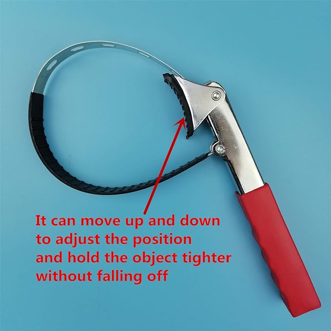 Auto Oil Filter Wrench Multi-Purpose Adjustable Filter Removal Wrench High Strength Repair Steel Plate Belt for Car Repair Tools