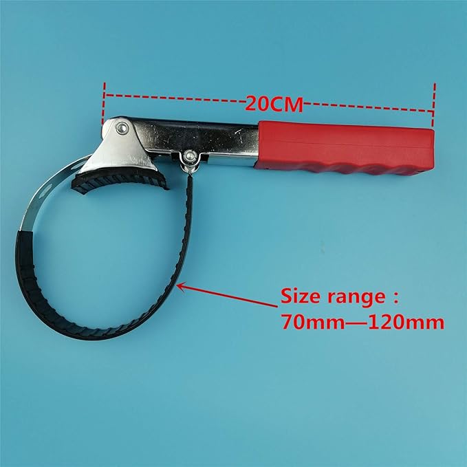 Auto Oil Filter Wrench Multi-Purpose Adjustable Filter Removal Wrench High Strength Repair Steel Plate Belt for Car Repair Tools