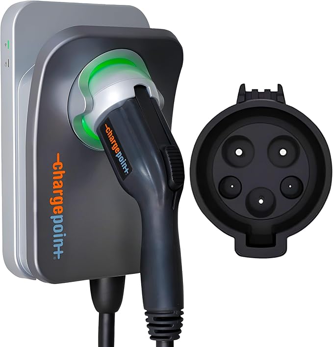 ChargePoint HomeFlex Level 2 EV Charger J1772 - Fast Smart Battery Power Charging at Home for Electric Automobile Vehicles - Hardwired for Electric Car