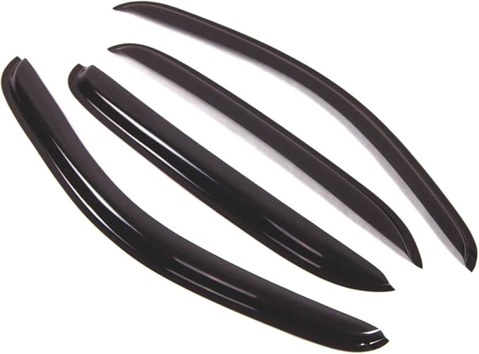 Tuningpros WD2-053 Dark Smoke 4 Pcs Set Window Visor (Outside Mount) Deflector Rain Guard Compatible with 2007-2013 Chevrolet Avalanche