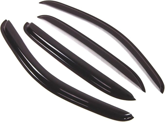 Tuningpros WD2-053 Dark Smoke 4 Pcs Set Window Visor (Outside Mount) Deflector Rain Guard Compatible with 2007-2013 Chevrolet Avalanche