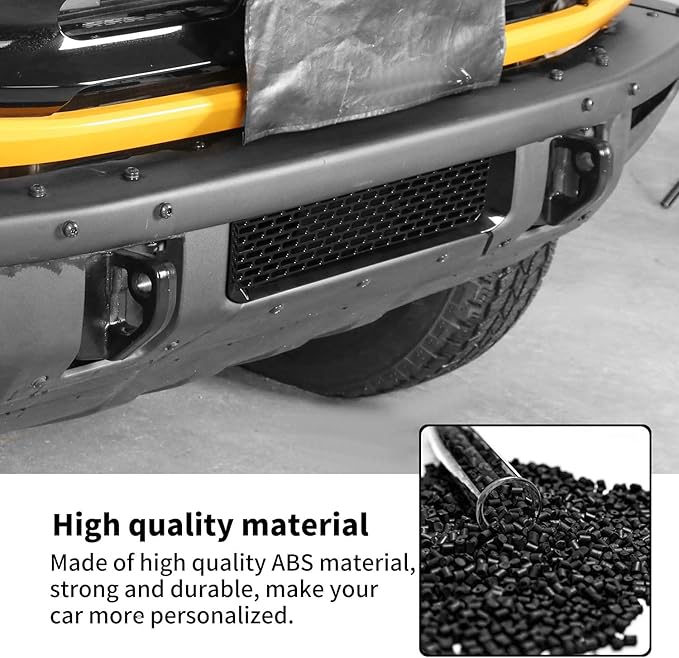 Linskip Modular Bumper Gap Insert Compatible with 2021-2025 Ford Bronco(Not for ACC/Sensors), Enhancing Vehicle Front Appearance, Modular Bumper Gap Cover for Bronco Accessories Gloss Black