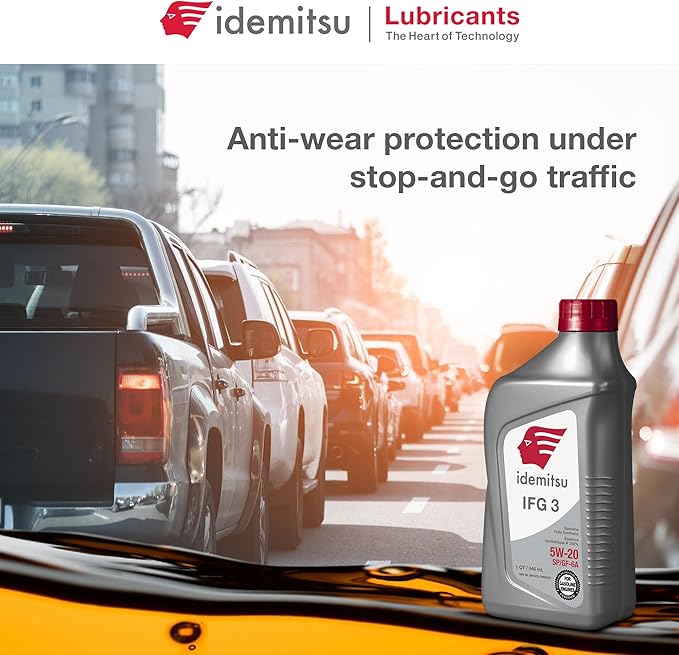 Idemitsu IFG 3 5W-20 Full Synthetic Motor Oil – 1 Quart SP/GF-6A Certified Engine Oil for TGDI & PFI Engines | Engineered for Maximum Efficiency and Protection