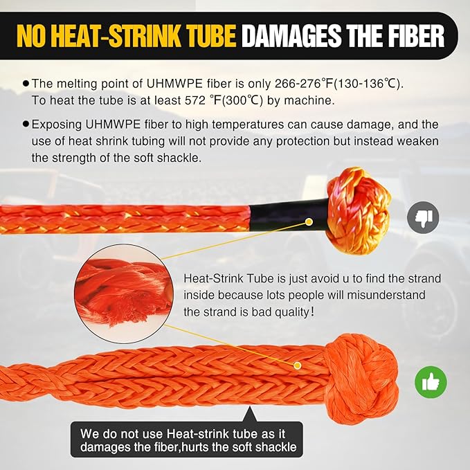 Nilight Synthetic Soft Shackle (56,000 LBS Breaking Strength) 1/2 Inch x 24 Inch 2PCS with Extra Sleeves for Sailing SUV Off Road Towing UTV ATV Trucks 4x4, 2 Years Warranty