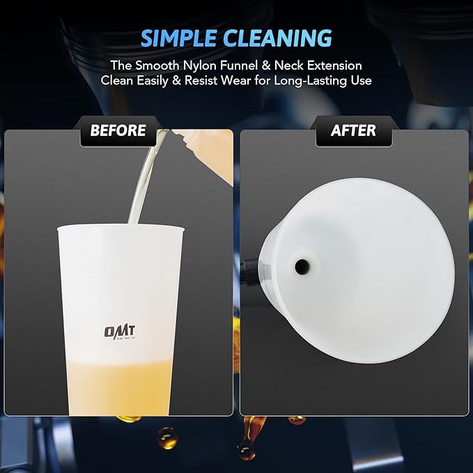 Orion Motor Tech 2 qt Engine Oil Funnel Set with Flexible Extension & 8 Adapters, Spill Free Large Funnel for Automotive Use- Compatible with Toyota Jeep Mazda Ford Dodge and More