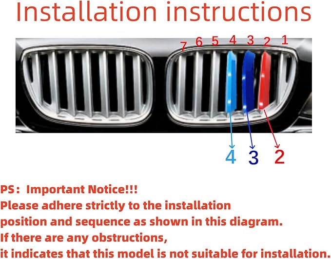 Automotive Grille Inserts for BMW X5 E53 2004-2006 (7 Grilles),Front Grill Accessories