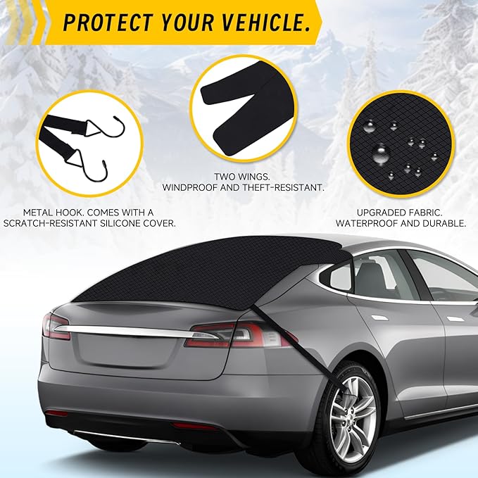 Rear Windshield Cover for Ice and Snow, Back Windshield Cover, Car Snow Cover Rear Window Cover Universal Fit for Most Vehicle Medium (Rear Cover)