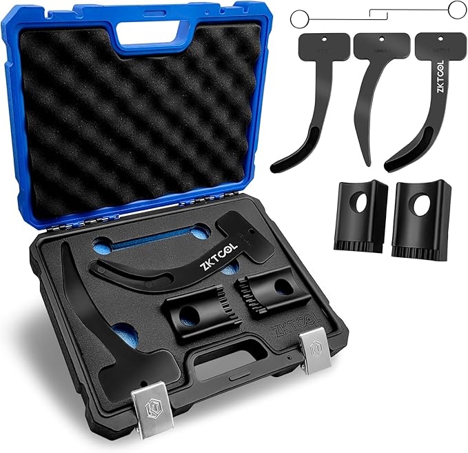 ZKTOOL 3.6 Pentastar Timing Tool Kit Compatible with Jeep Grand Cherokee VW Dodge Chrysler 3.6L Pentastar Engine,Camshaft Phaser Timing Chain Lock Tool Set, 10200A 10202 10369, Sponge Packing Box