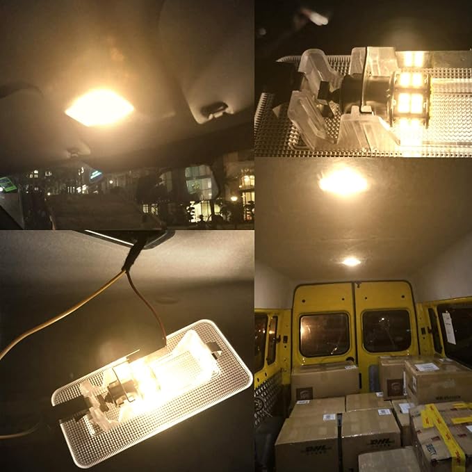 1156 1141 1003 7506 BA15S LED Bulbs Super Bright 3014 50-SMD LED Replacement for 12 Volt RV Camper Trailer Boat Trunk Interior Lights (Warm White, 20)