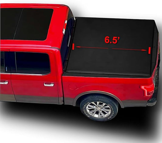 Soft Roll Up 6.5' Truck Tonneau Cover Compatible for 1997-2004 Dodge Dakota Long Pickup Vinyl Bed Cover| Fleetside