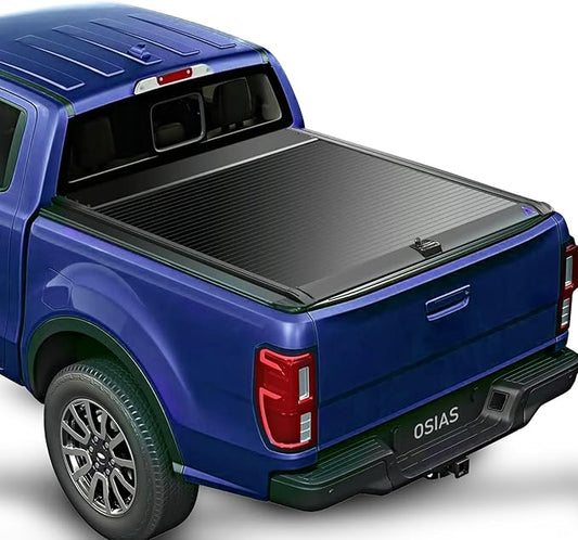 OSIAS Retractable Hard Tonneau Cover for 2004-2025 Ford F-150 5.5-5.6ft Truck Bed | Aluminum Waterproof Lockable Bed Cover with Heavy-Duty Security & All-Weather Protection
