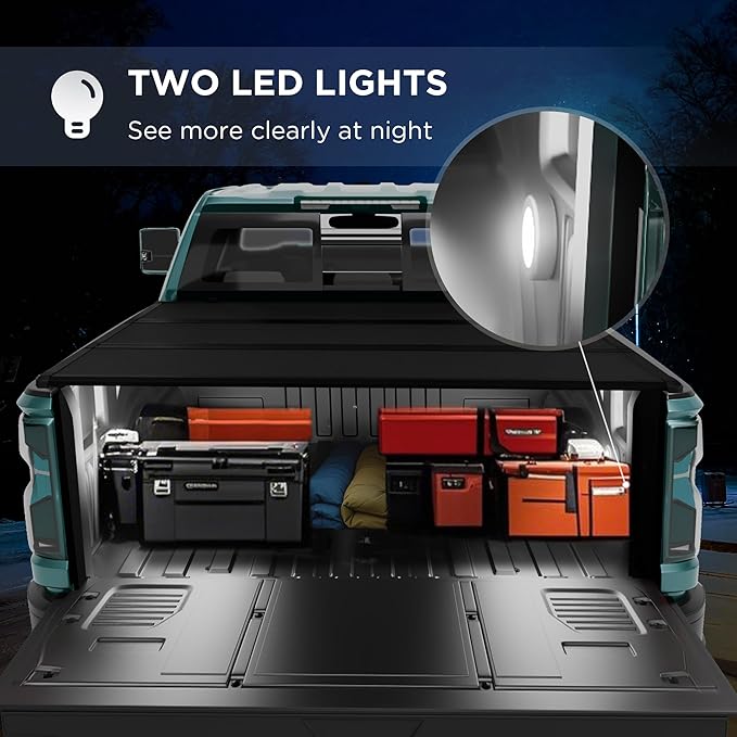 Hard Tri Fold Truck Bed Tonneau Cover Compatible with Chevy Silverado GMC Sierra 1500 New Body Style 2019-2025,Fits 5.8 ft Bed