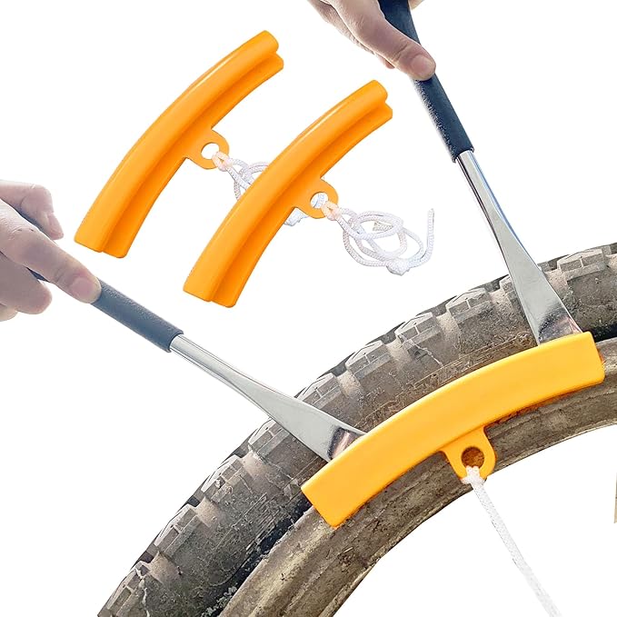 Dirt Bike Tire Changing Tools with Steel Spoons Kit for Enduro and Motocross Compact Dirt Bike Tire Changer for 16" to 21" Wheels Replacement (Complete Accessories)