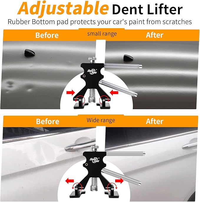 Super PDR Car Dent Puller Kit, 169PCS Paintless Dent Removal Kit, Hail Dent Repair Kit Can Removal 99% of Car Dents in 30 Minutes for Repairing Big Dents, Small Dents, Dings and Hail Damage