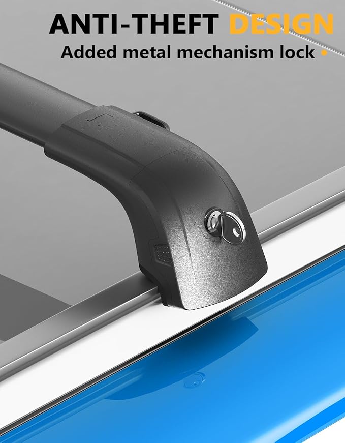 Tuyoung Roof Rack Cross Bars Compatible with 2021 2022 2023 2024 2025 2026 Chevy Tahoe & Suburban, GMC Yukon XL, Cadillac Escalade ESV, Chevrolet Lockable 220lb Aluminum Black Crossbar Carrier Luggage