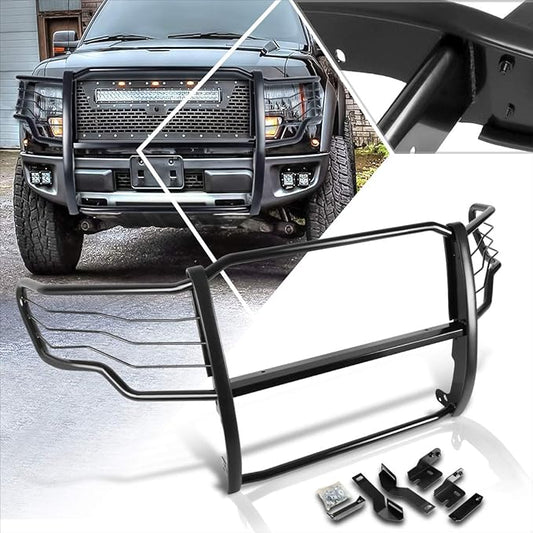 Compatible with Ford F150 Pickup 2009-2014 Front Bumper Brush Grille Guard Protector,Coated Black