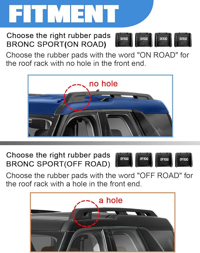 FengYu 300lb Lockable Roof Rack Cross Bars Compatible with Ford Bronco Sport Base & Bigbend & Outer Banks & Badlands & First Edition 2021-2025 Aluminum Crossbars Rails Cargo Racks Luggage