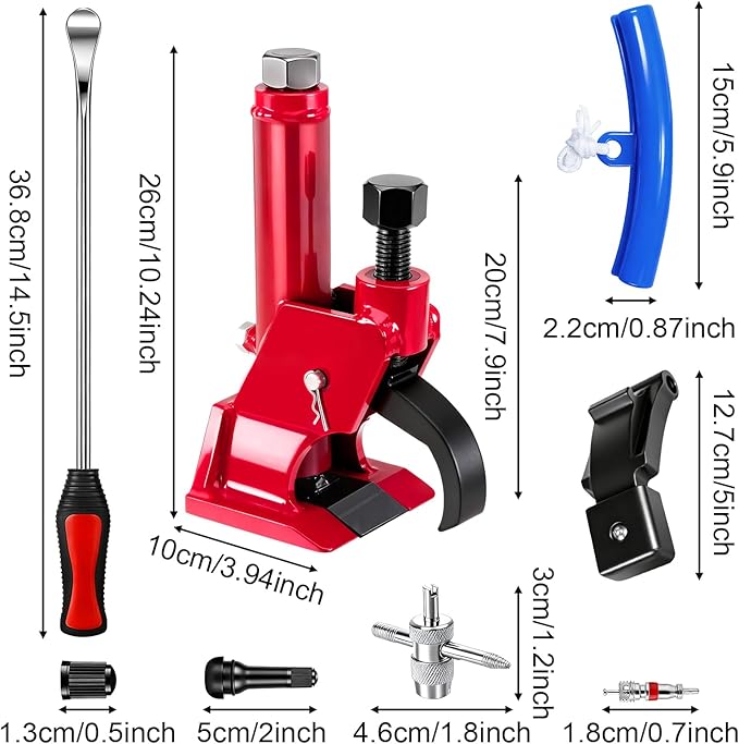Manual Tire Bead Breaker with 14.5” Steel Tire Spoons Tool Set for Tire Changing Tool Tire Changer Kit