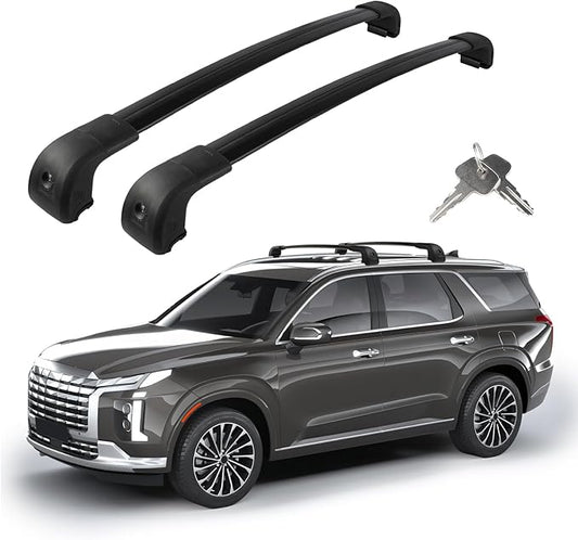 Roof Rack Cross Bars Compatible with Hyundai Palisade SE SEL XRT Limited Calligraphy 2019-2025, Adjustable Aluminum 300 LBS Anti-Theft Lock Cargo Carrier Rooftop Crossbar for Bike, Snowboard, Luggage
